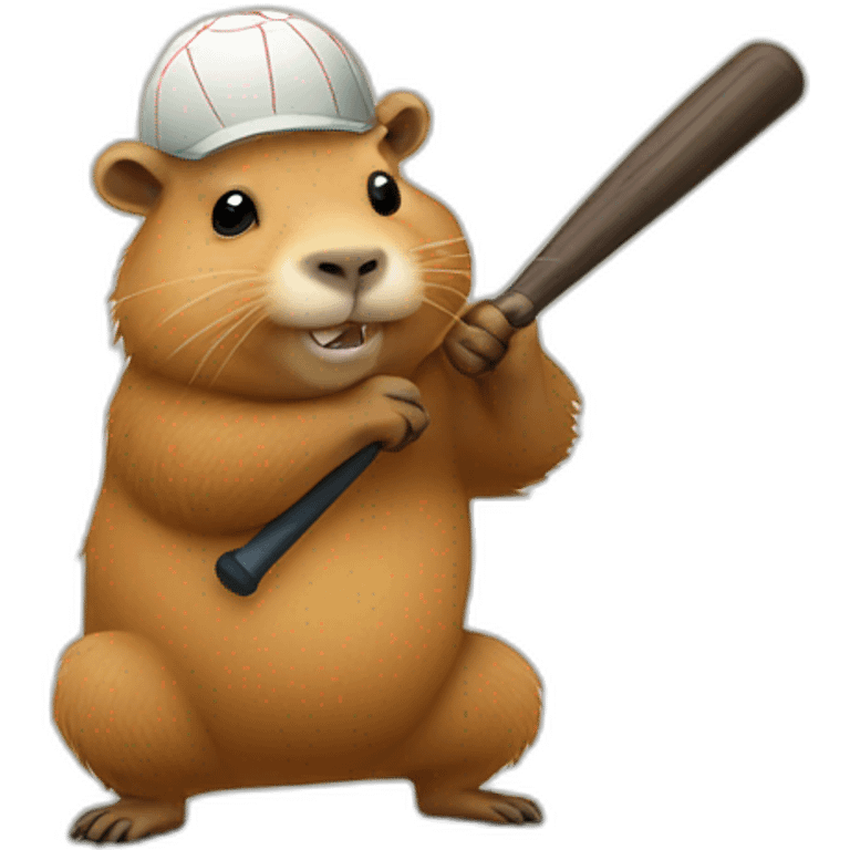 capybara playing baseball emoji