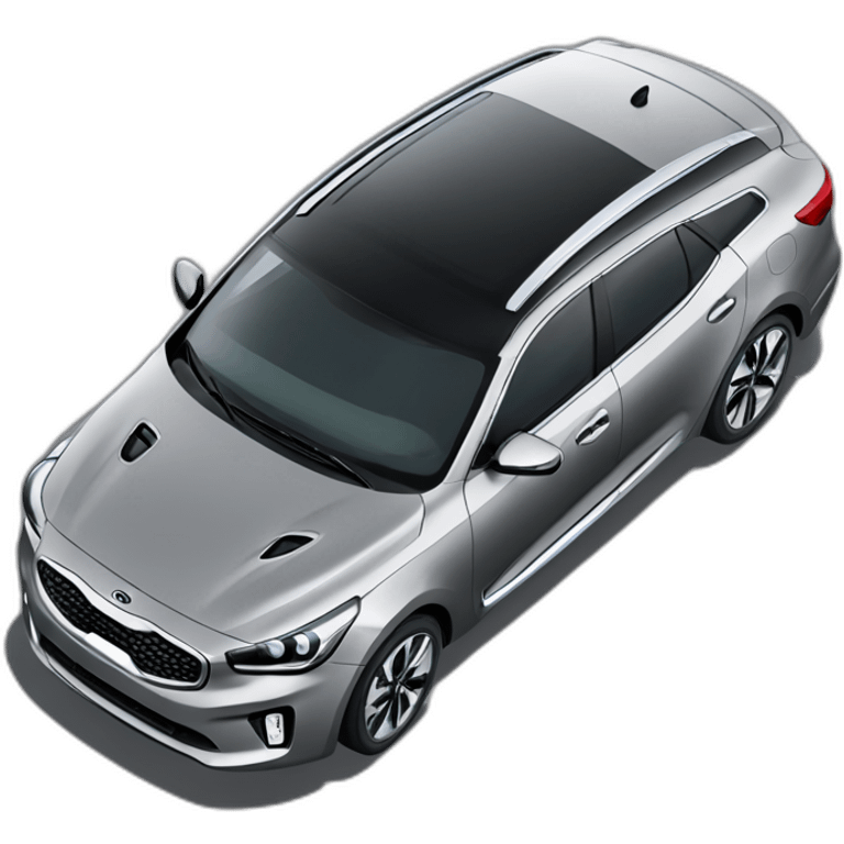 cartoon grey kia k5 car isometry emoji