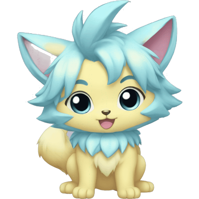 Anthro-Pastel-Fur-Sona-Chibi-Shiny-Fakémon full body emoji