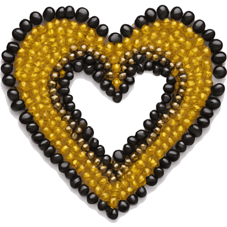 yellow heart with beads emoji