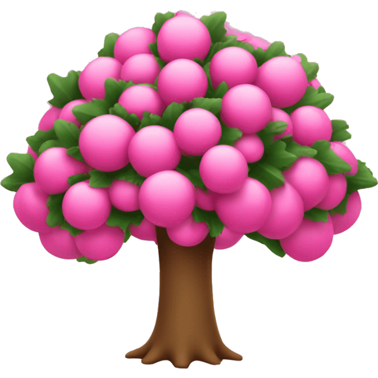 Arbol de navidad feliz color rosa emoji