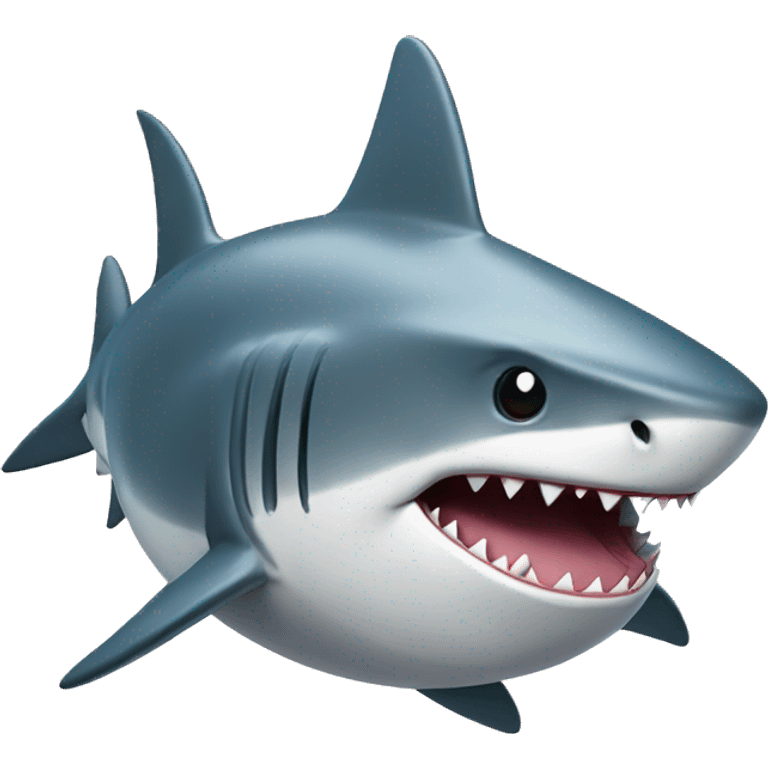 Shark with a top h emoji