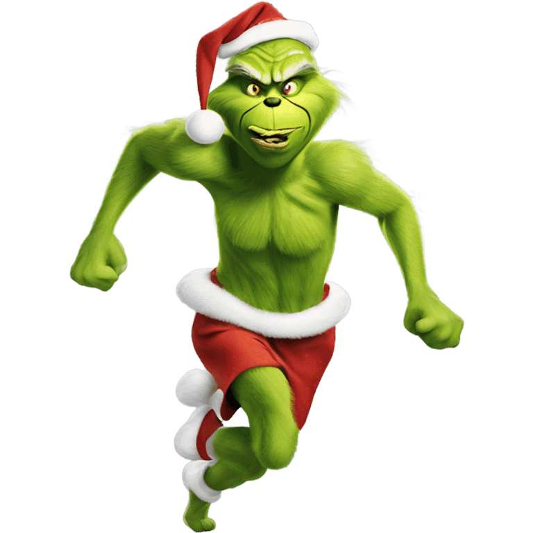 The grinch running emoji