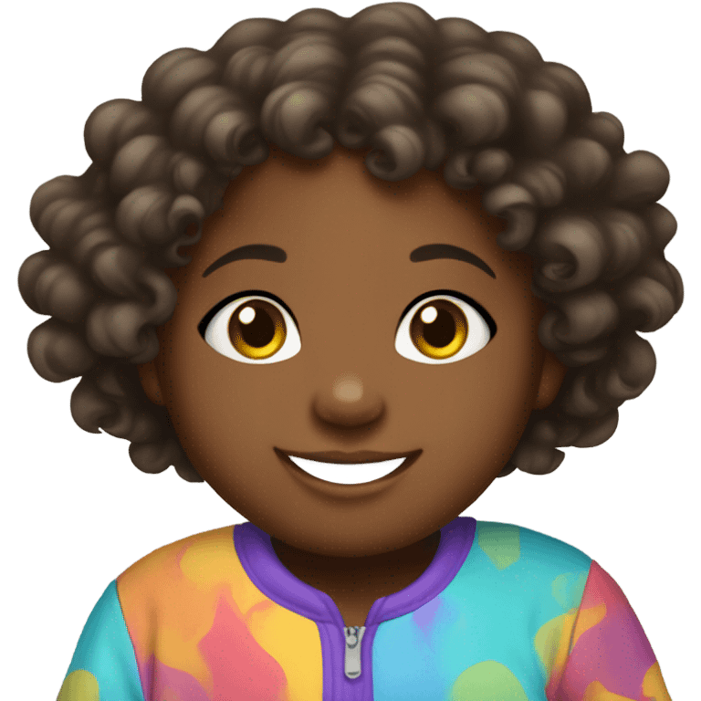 black baby girl emoji