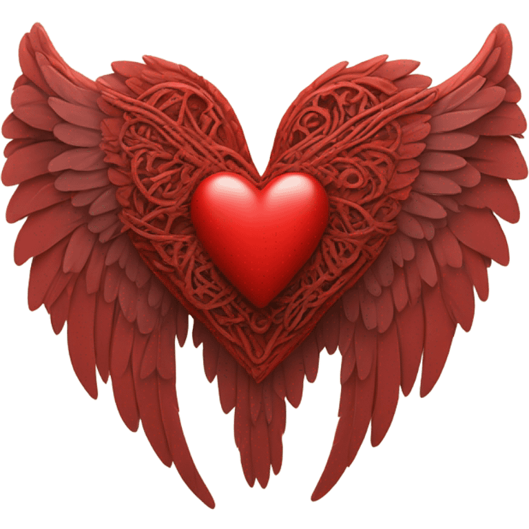 Red heart with wings emoji