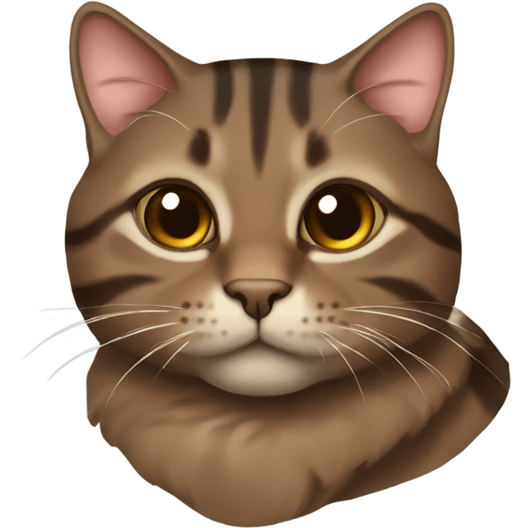 Chunky brown tabby cat emoji