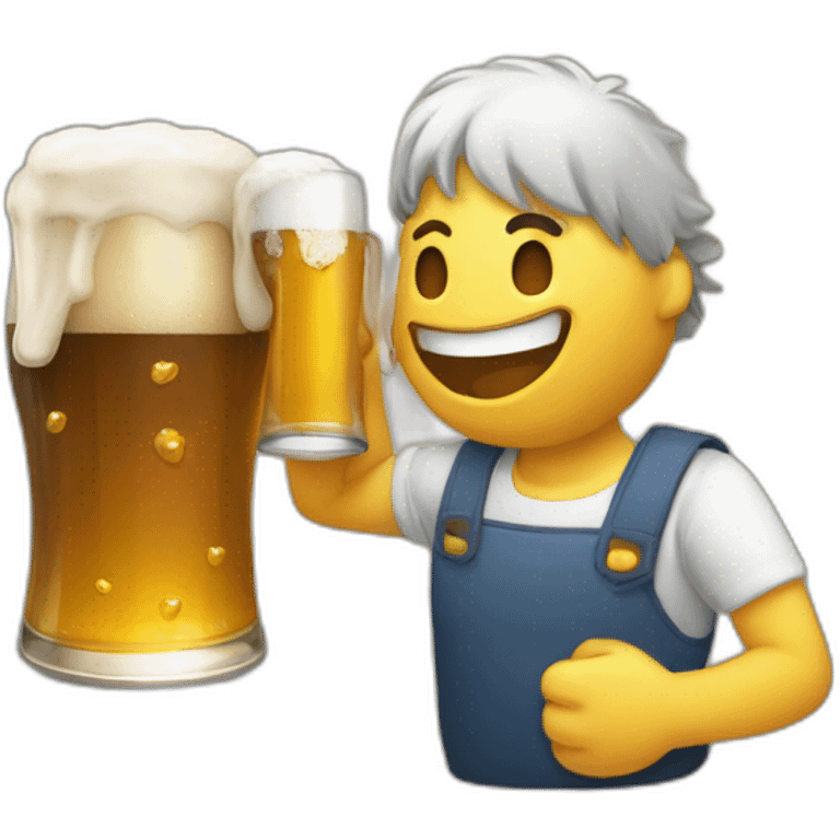 Chat qui boit une bière emoji