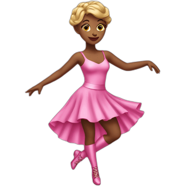 Pink dressed dancer emoji