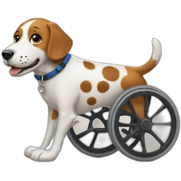 dog with spots in wheelchair emoji