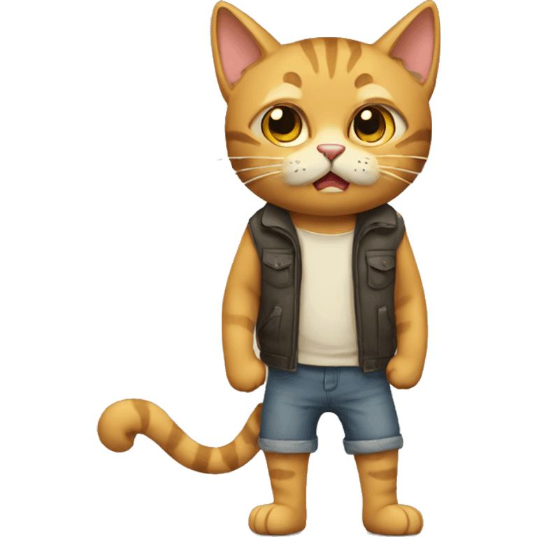 Tougher Cat Full Body emoji