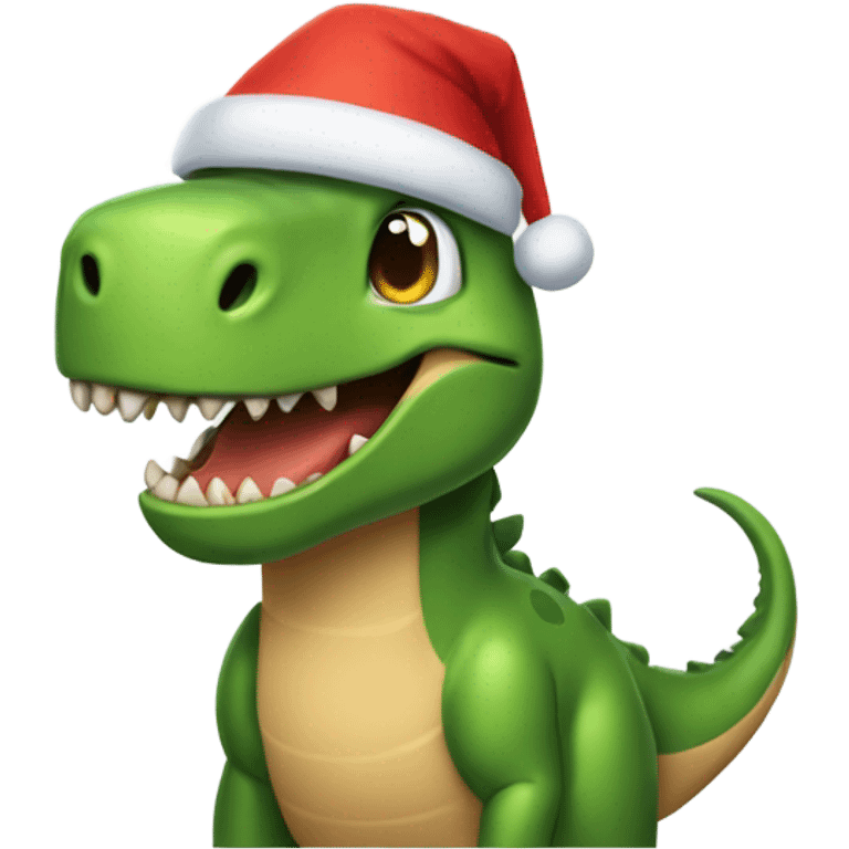 Dinosaurio navideño emoji