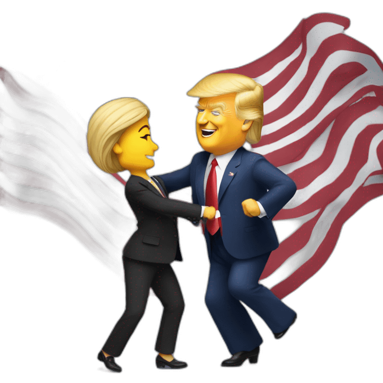 Trump qui danse avec Bob Lennon  emoji