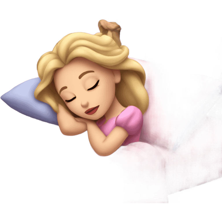 Sleeping princess beauty princess Disney, bed emoji