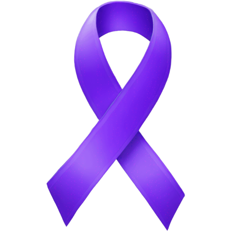 Purple ribbon, white background emoji