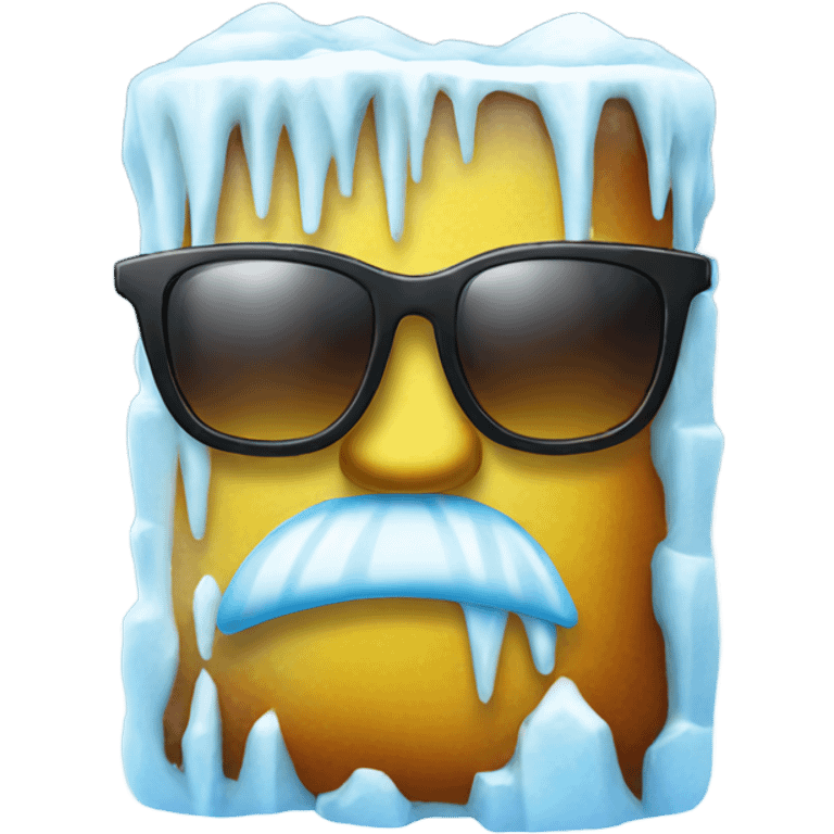 iceblock with sunglasses emoji