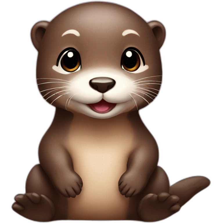 Cute mini baby otter emoji