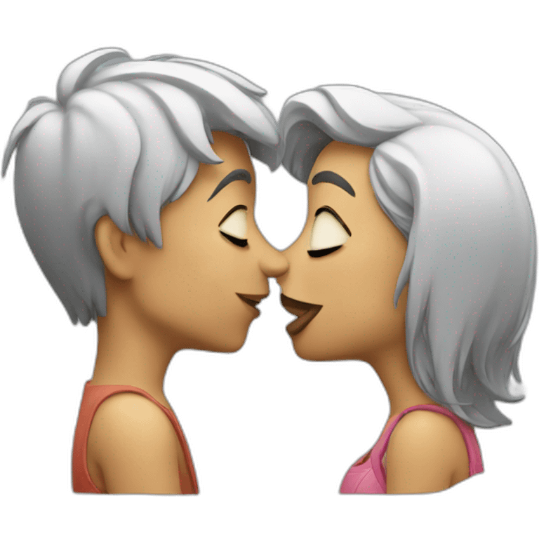 Cartoon kiss emoji