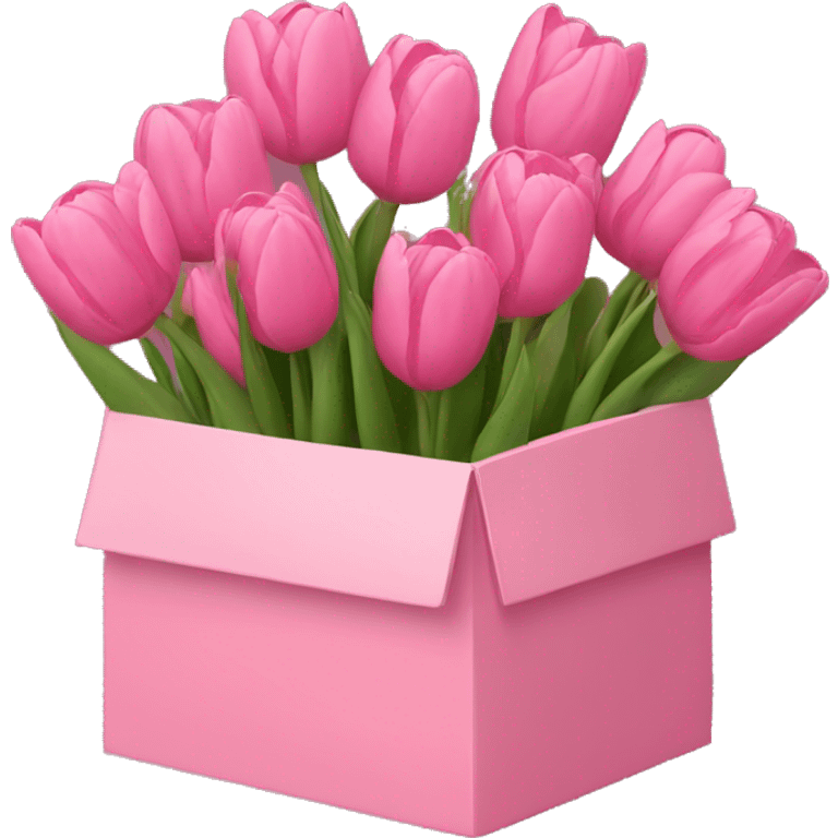 pink box with tulips emoji