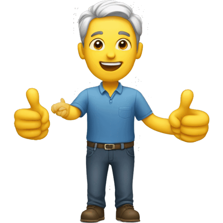 Man talking to a customer emoji