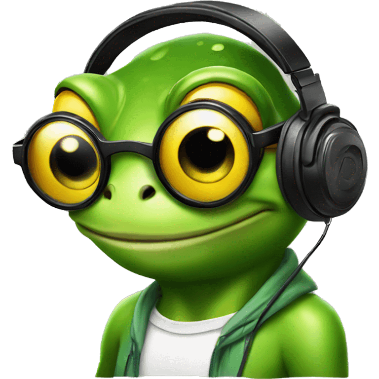 Frog DJ emoji