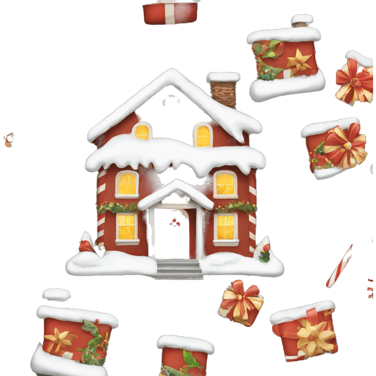 Christmas Decorated house emoji