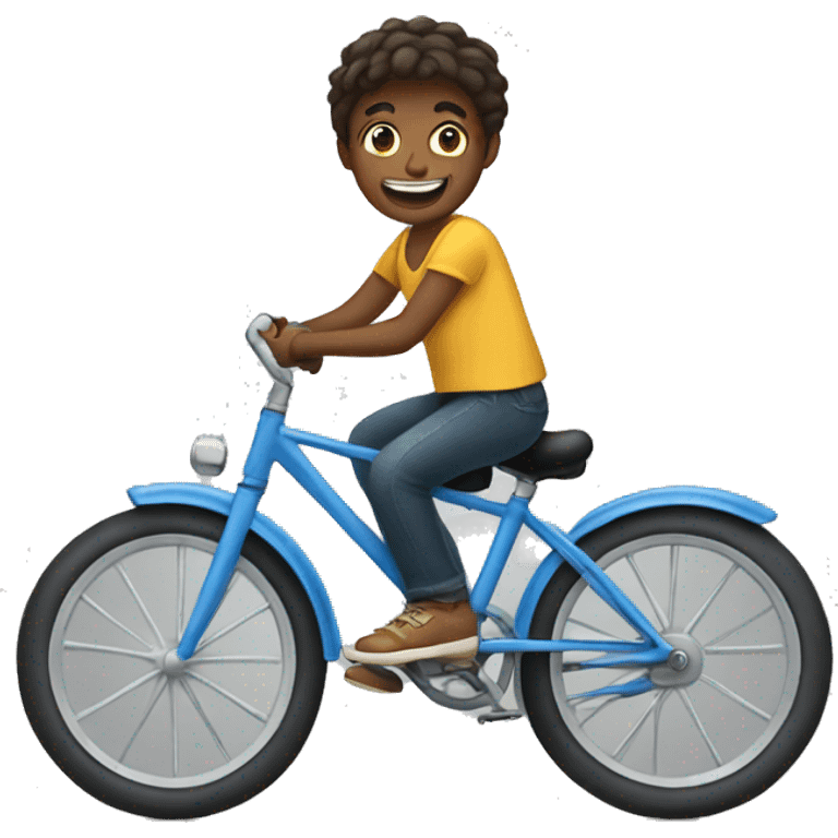 Boy riding a bike  emoji