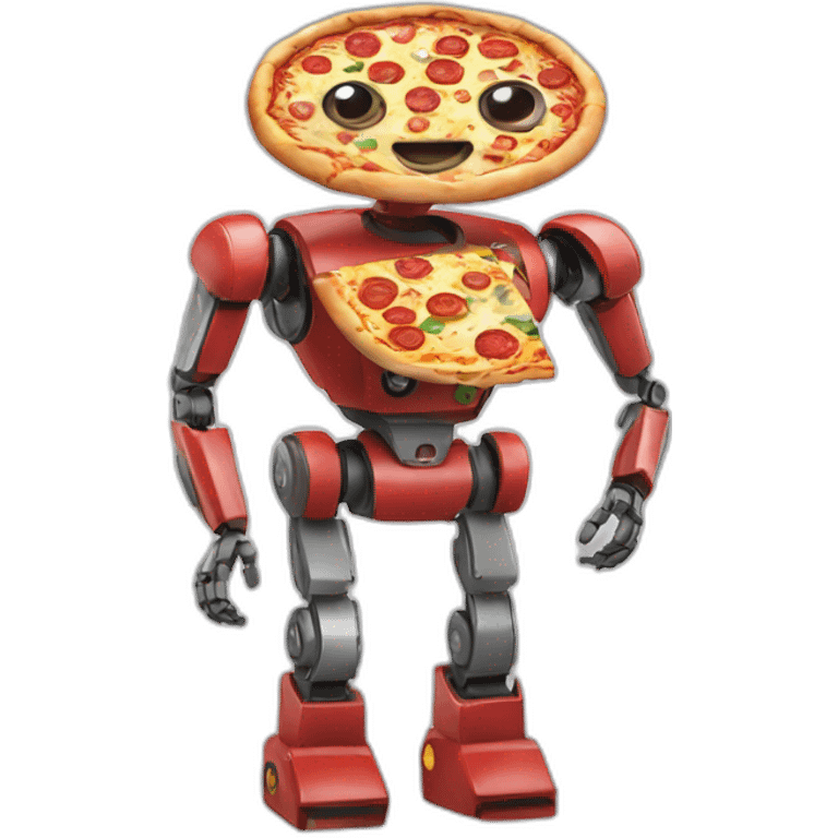 robot with pizza emoji