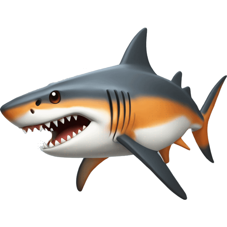 Requin tigre orange  emoji