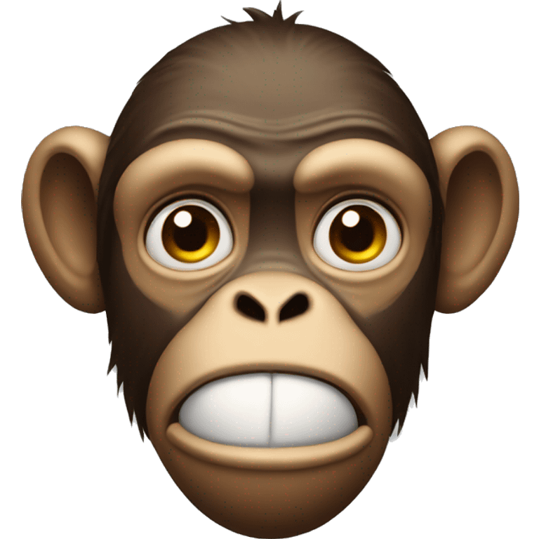 a monkey with a confused look emoji