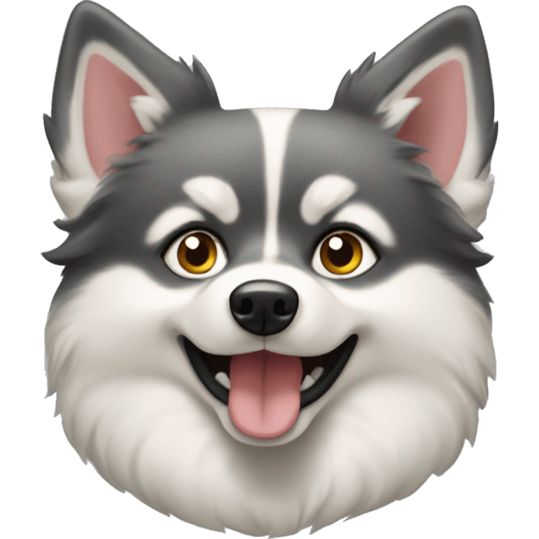 pomsky dog birthday emoji