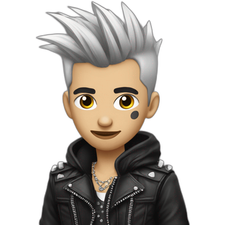 Punk gótico coleta emoji