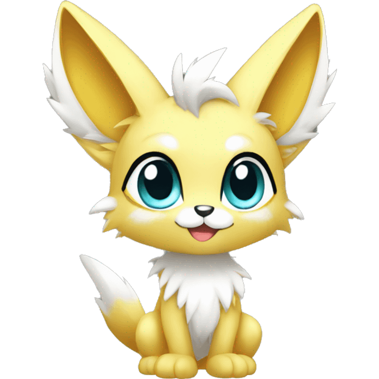 shiny anthro sparkle-furry fur-sona chibi-style Fakémon-hybrid full body emoji