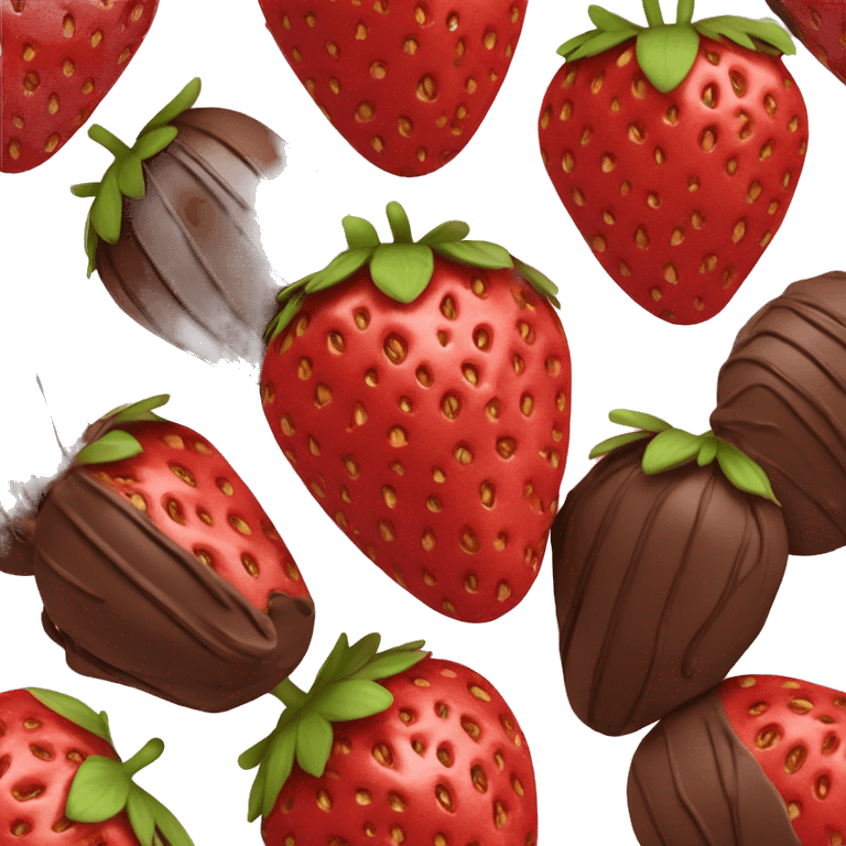 strawberry covered in chocolat emoji