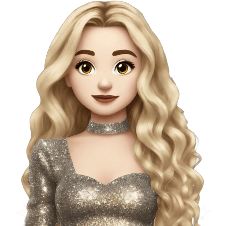 Sabrina carpenter in a sparkly outfit  emoji