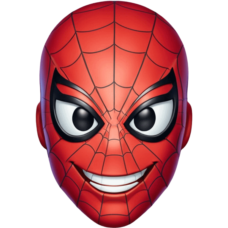 spiderman face with smile emoji