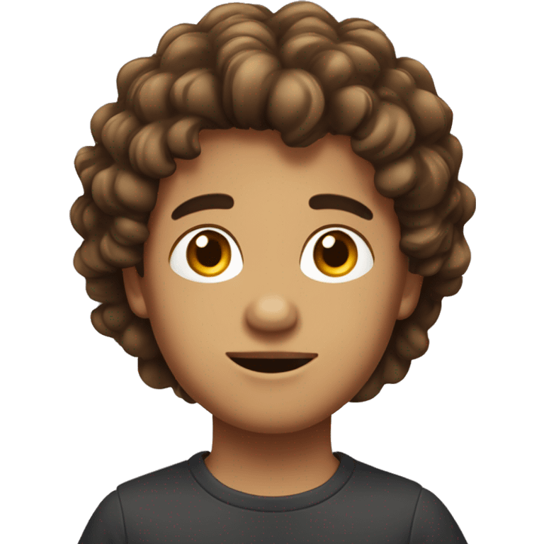 garçon cheveux brun  emoji