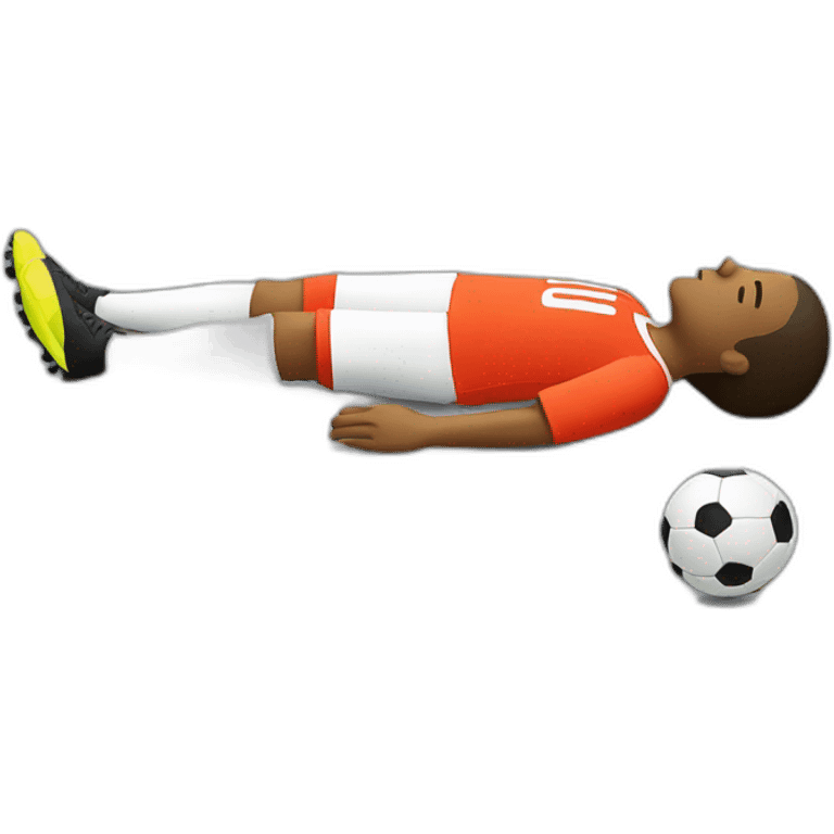 Soccer Player Laying Down Injured emoji