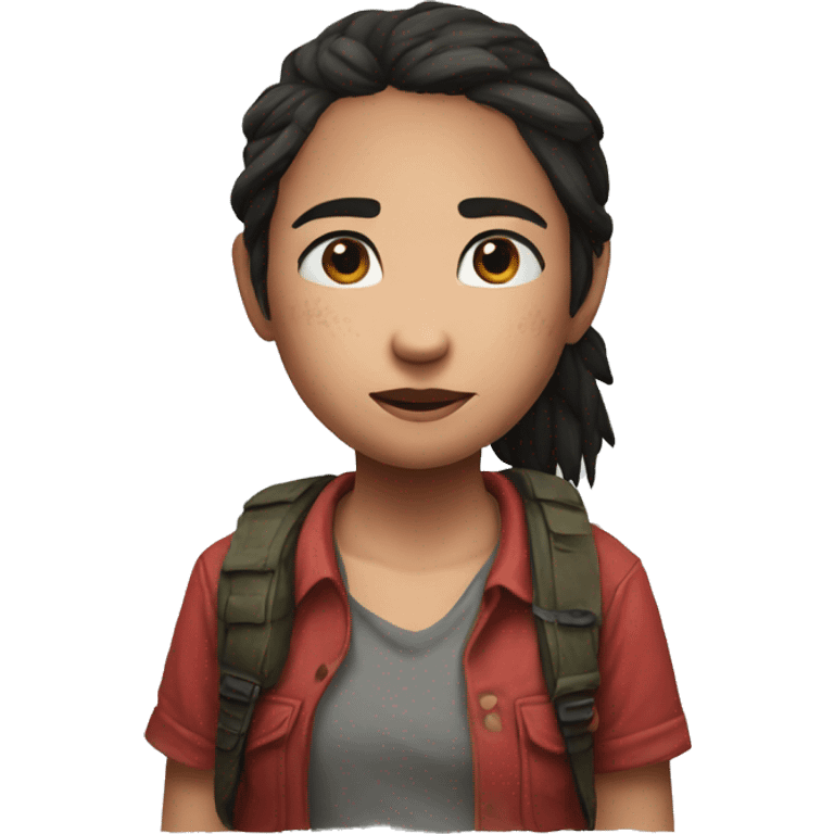 Ellie the last of us red t-shirt emoji