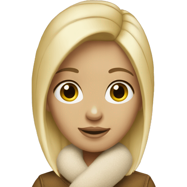 A blonde girl with ugg emoji