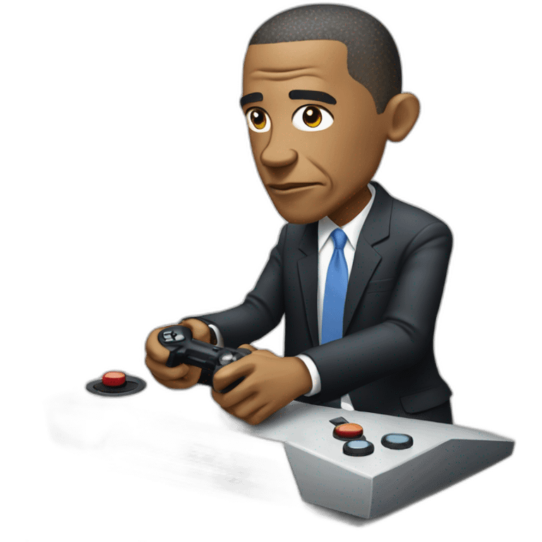 Obama playing videogames emoji