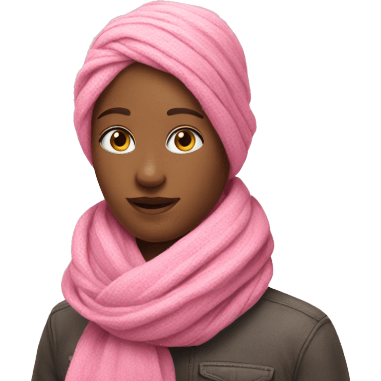 Pink cutesy scarf emoji