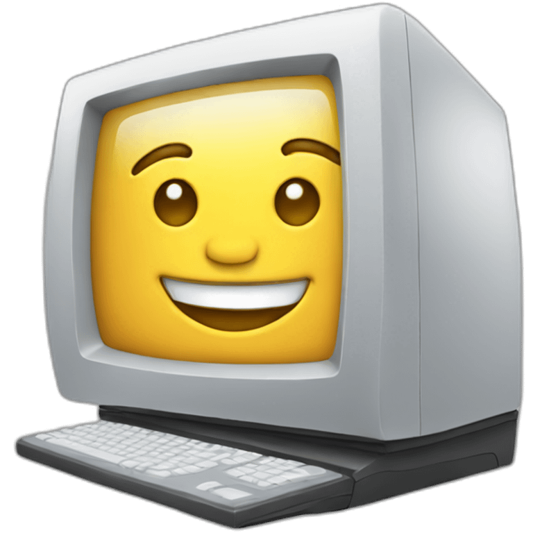 happy computer emoji