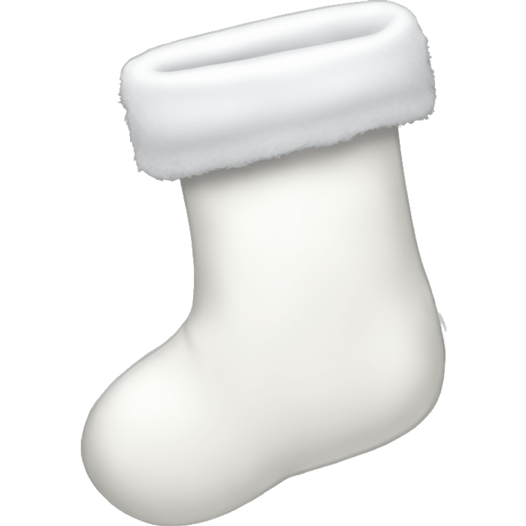 White Christmas stocking  emoji