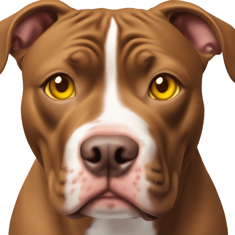 Rednose pitbull with yellow eyes  emoji