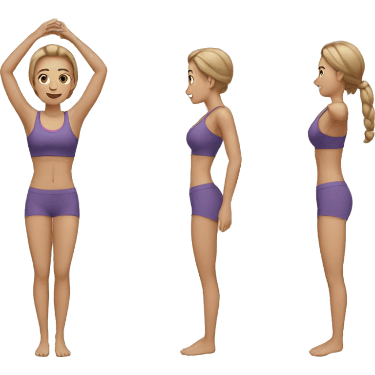 Woman works out emoji