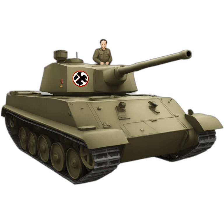 Hitler on a tank emoji