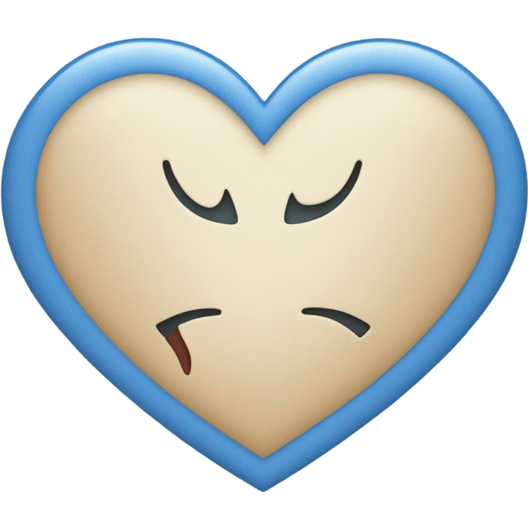 Blue heart kiss emoji