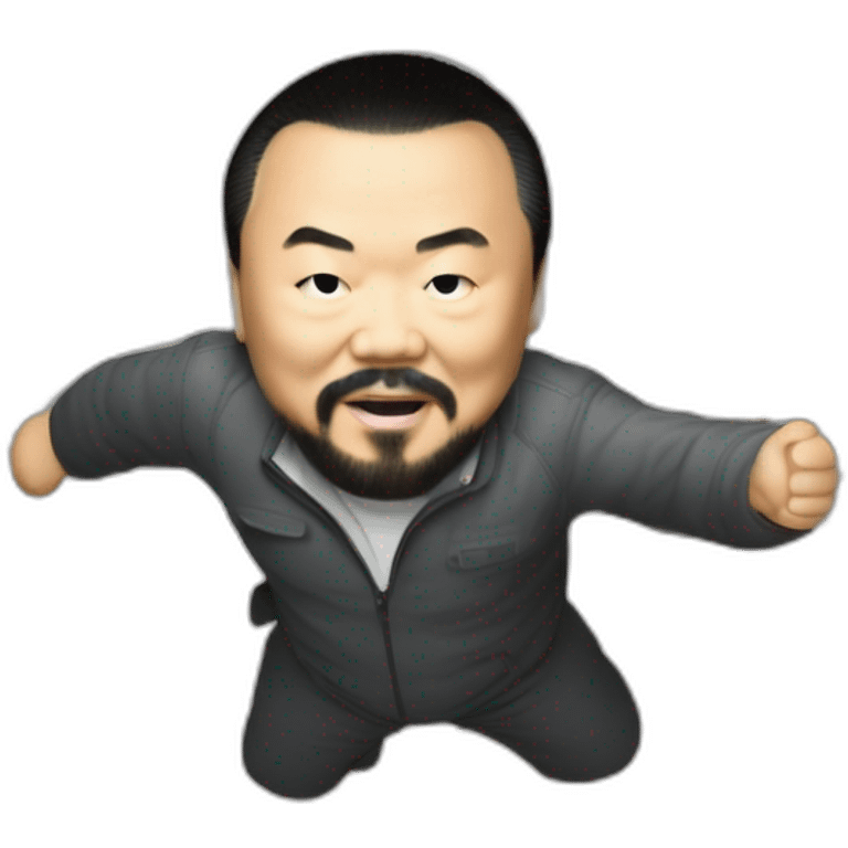 Ai Wei Wei freefalling emoji