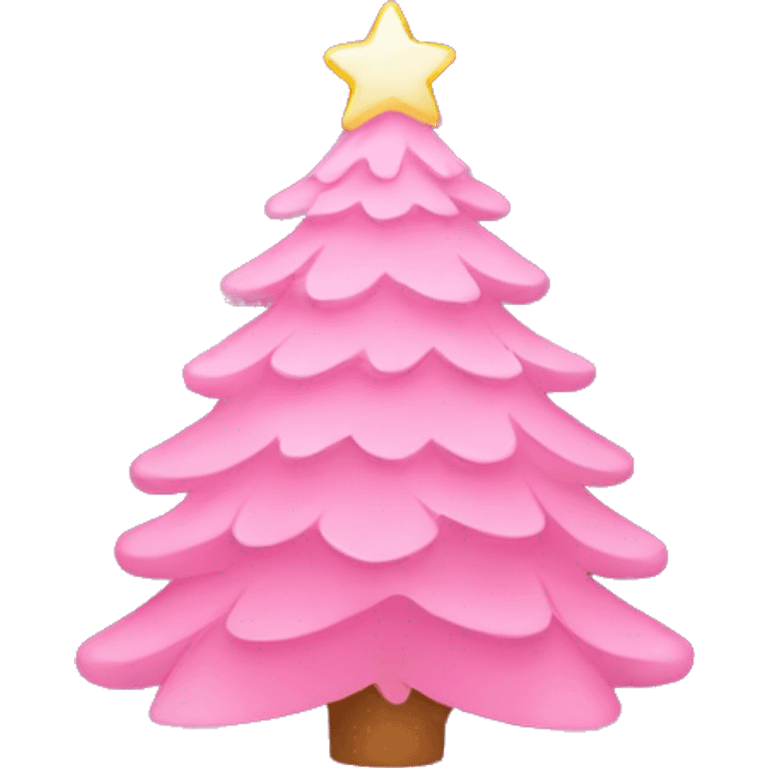 Pink Christmas tree emoji