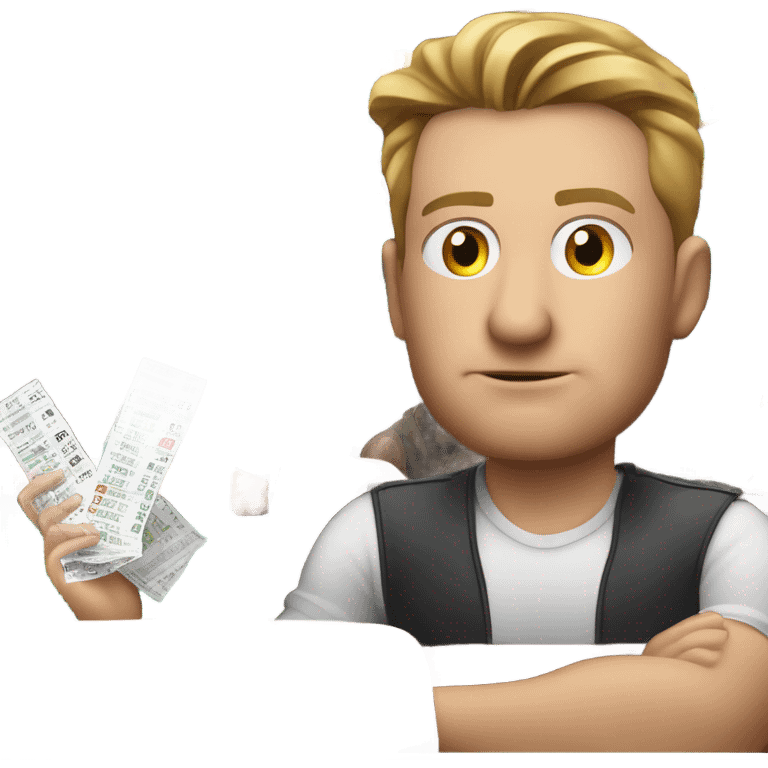 White male sports gambler emoji